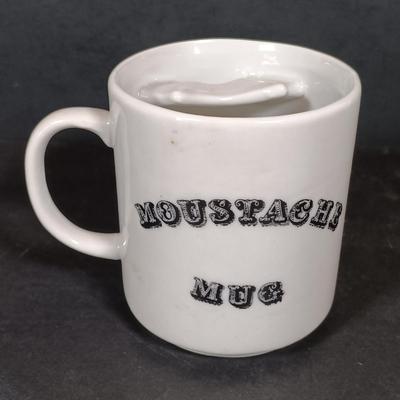 LOT 426: Vintage Japan Made Poison Mugs, Mustache Mug & Books