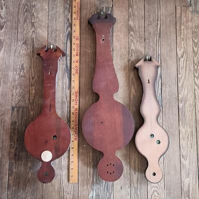 LOT 431: Set of (3) Banjo Style Barometers