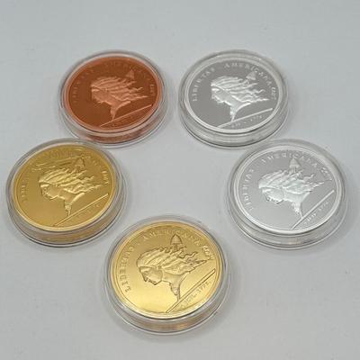 LOT 451J: USA 1776 / 1781 Libertas Americana Medals in Plastic Cases