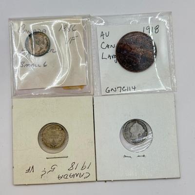 LOT 454J: 1841-1934 Canadian Coins in Protective Cases
