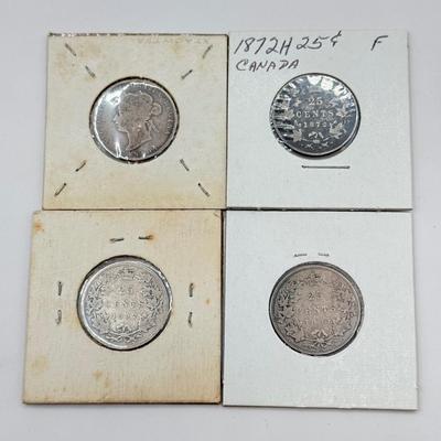 LOT 455J: 1872-1919 Antique Canadian Coins in Protective Cases