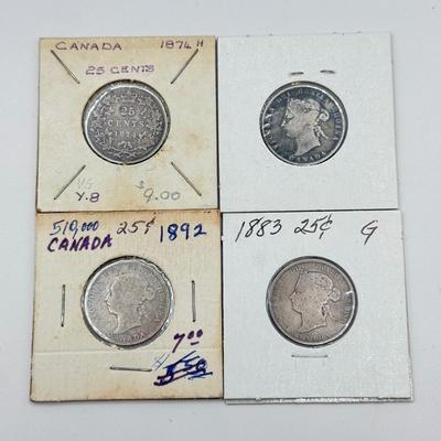 LOT 455J: 1872-1919 Antique Canadian Coins in Protective Cases