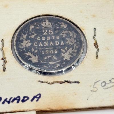 LOT 455J: 1872-1919 Antique Canadian Coins in Protective Cases