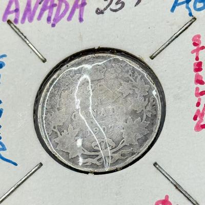 LOT 455J: 1872-1919 Antique Canadian Coins in Protective Cases
