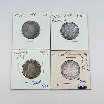 LOT 455J: 1872-1919 Antique Canadian Coins in Protective Cases