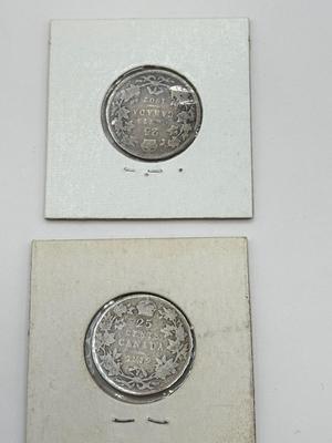 LOT 455J: 1872-1919 Antique Canadian Coins in Protective Cases