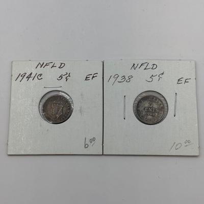 LOT 460J: 1890-1945 Newfoundland One, Five & Ten Cent Coins