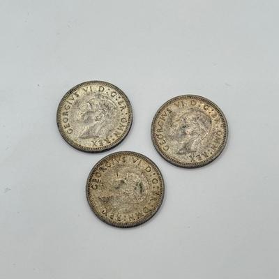 LOT 461J: 1944 British King George VI Sixpence Coins
