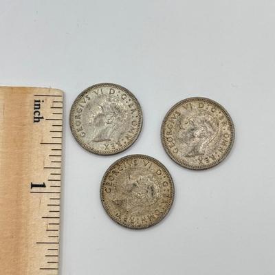 LOT 461J: 1944 British King George VI Sixpence Coins