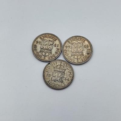 LOT 461J: 1944 British King George VI Sixpence Coins