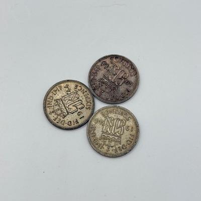 LOT 461J: 1944 British King George VI Sixpence Coins