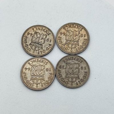 LOT 461J: 1944 British King George VI Sixpence Coins