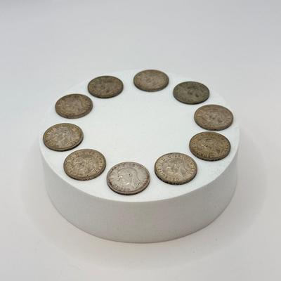 LOT 461J: 1944 British King George VI Sixpence Coins