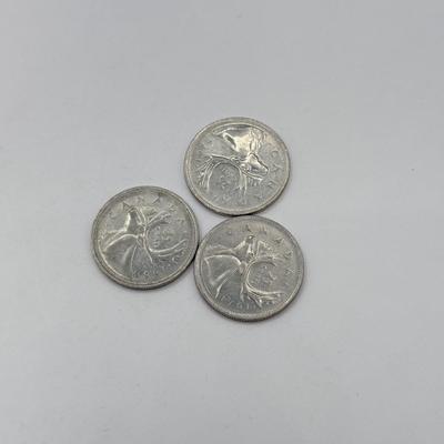 LOT 463J: 1970s Canadian Twenty-Five Cent Coins Quarters