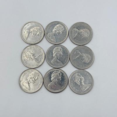 LOT 463J: 1970s Canadian Twenty-Five Cent Coins Quarters
