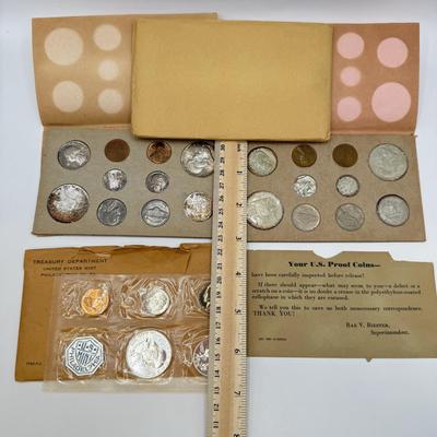 LOT 464J: 1957 US Mint Coin Set & 1960 US Proof Coin Set