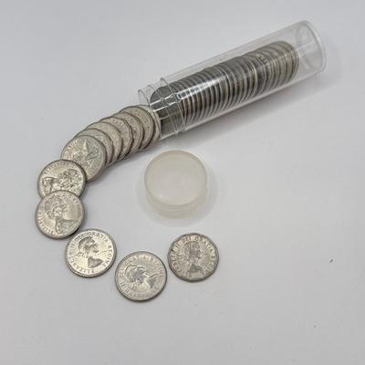 LOT 495J: 1960s Canadian Nickels Five Cent Pieces