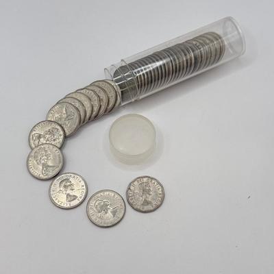 LOT 495J: 1960s Canadian Nickels Five Cent Pieces