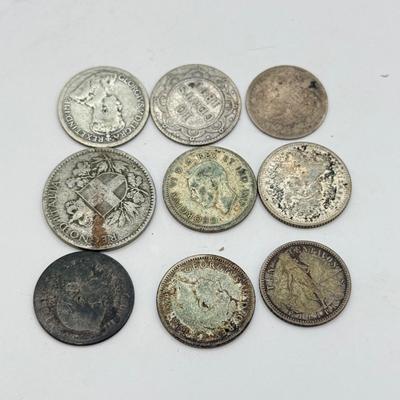LOT 496J: Silver Foreign Coins & More