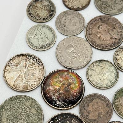 LOT 496J: Silver Foreign Coins & More