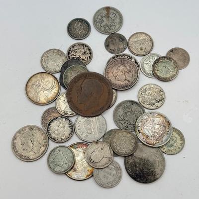 LOT 496J: Silver Foreign Coins & More