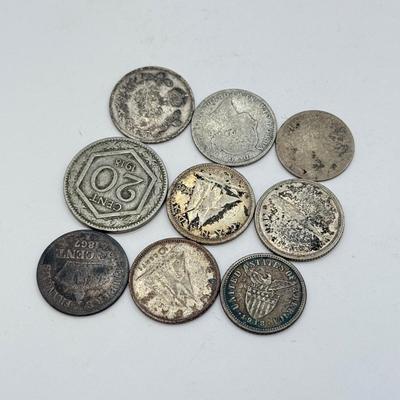 LOT 496J: Silver Foreign Coins & More