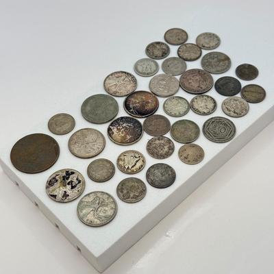 LOT 496J: Silver Foreign Coins & More