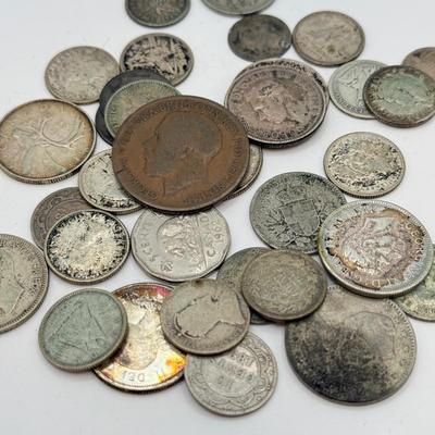 LOT 496J: Silver Foreign Coins & More