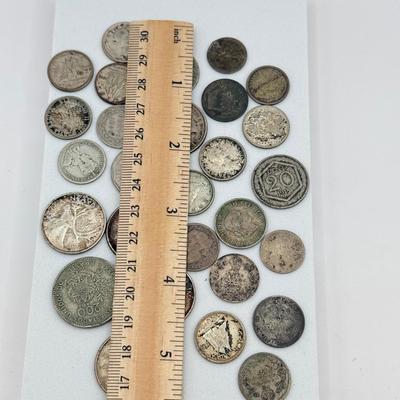 LOT 496J: Silver Foreign Coins & More