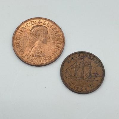 LOT 497J: 1900s Great Britain Penny One Cent Coins