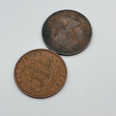LOT 497J: 1900s Great Britain Penny One Cent Coins