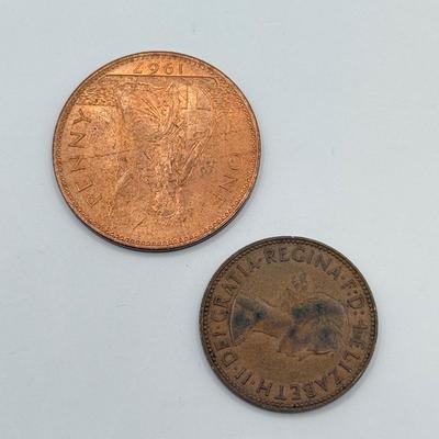 LOT 497J: 1900s Great Britain Penny One Cent Coins