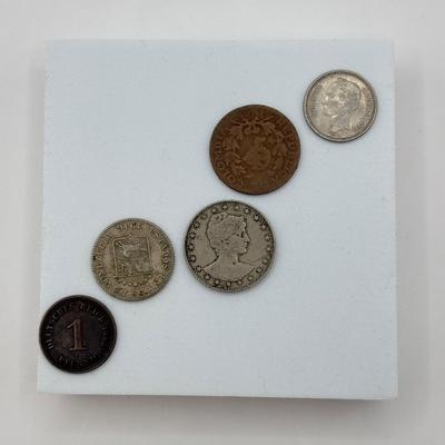 LOT 501J: Foreign Coins: Columbia, Brasil & More