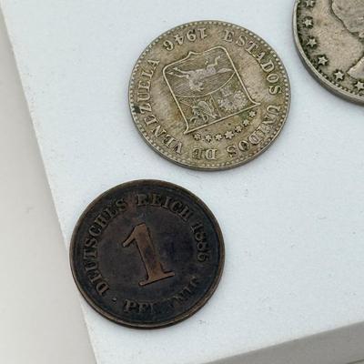 LOT 501J: Foreign Coins: Columbia, Brasil & More