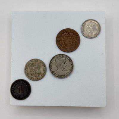 LOT 501J: Foreign Coins: Columbia, Brasil & More