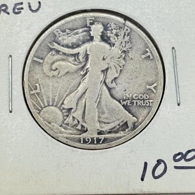 LOT 502J: US Seated Liberty Half Dollar Coins: 1936-S, 1917-D & 1875