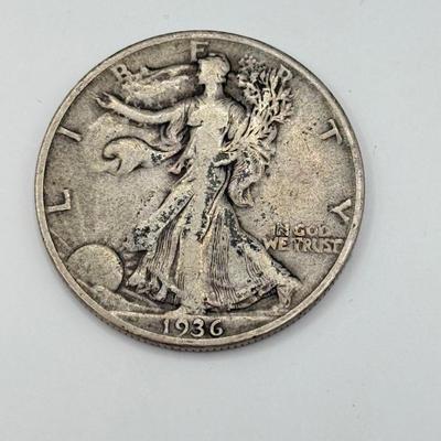 LOT 502J: US Seated Liberty Half Dollar Coins: 1936-S, 1917-D & 1875