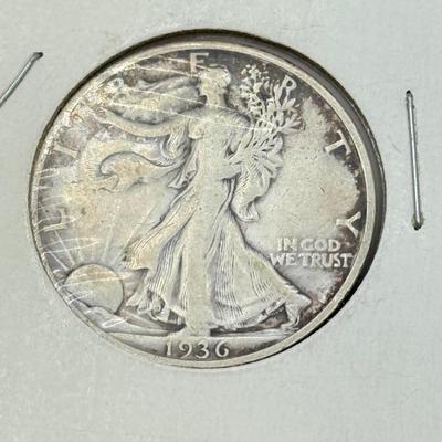 LOT 502J: US Seated Liberty Half Dollar Coins: 1936-S, 1917-D & 1875
