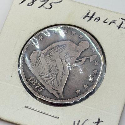 LOT 502J: US Seated Liberty Half Dollar Coins: 1936-S, 1917-D & 1875
