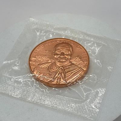 LOT 505J: Commemorative US Congress 2006 4th Dalai Lama of Tibet Copper Coin/Medallion