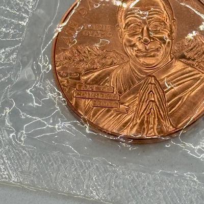 LOT 505J: Commemorative US Congress 2006 4th Dalai Lama of Tibet Copper Coin/Medallion