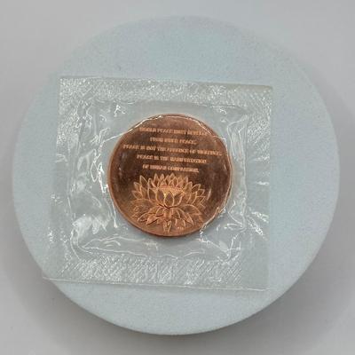 LOT 505J: Commemorative US Congress 2006 4th Dalai Lama of Tibet Copper Coin/Medallion