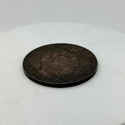 LOT 506J: 1941 French 5 Francs Louis Philippe I Coin (90% Silver)