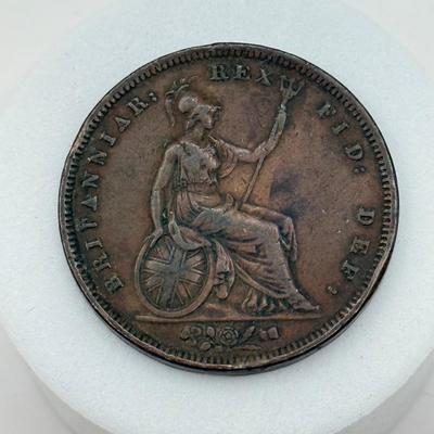LOT 507J: 1834 King William IV Great Britain Penny Copper Coin