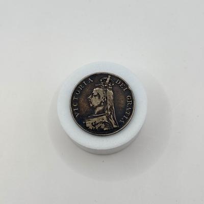 LOT 509J: 1889 Queen Victoria British Double Floren Coin