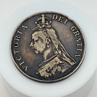 LOT 509J: 1889 Queen Victoria British Double Floren Coin