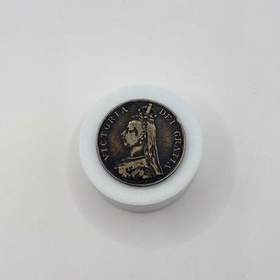 LOT 509J: 1889 Queen Victoria British Double Floren Coin
