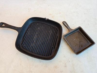 Cast Iron Grill Pan + Mini Skillet Set