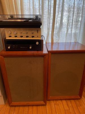 Vintage stereo with ElectroVoice speakers