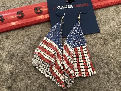 New Mesh Stars and Stripes Earrings